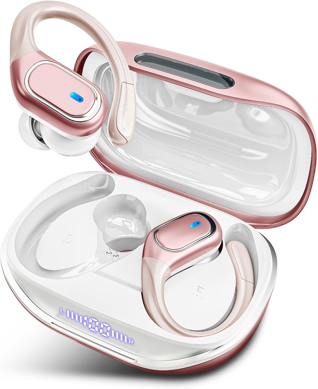 80Hrs Playtime Wireless Earbuds: Waterproof Sports Headset