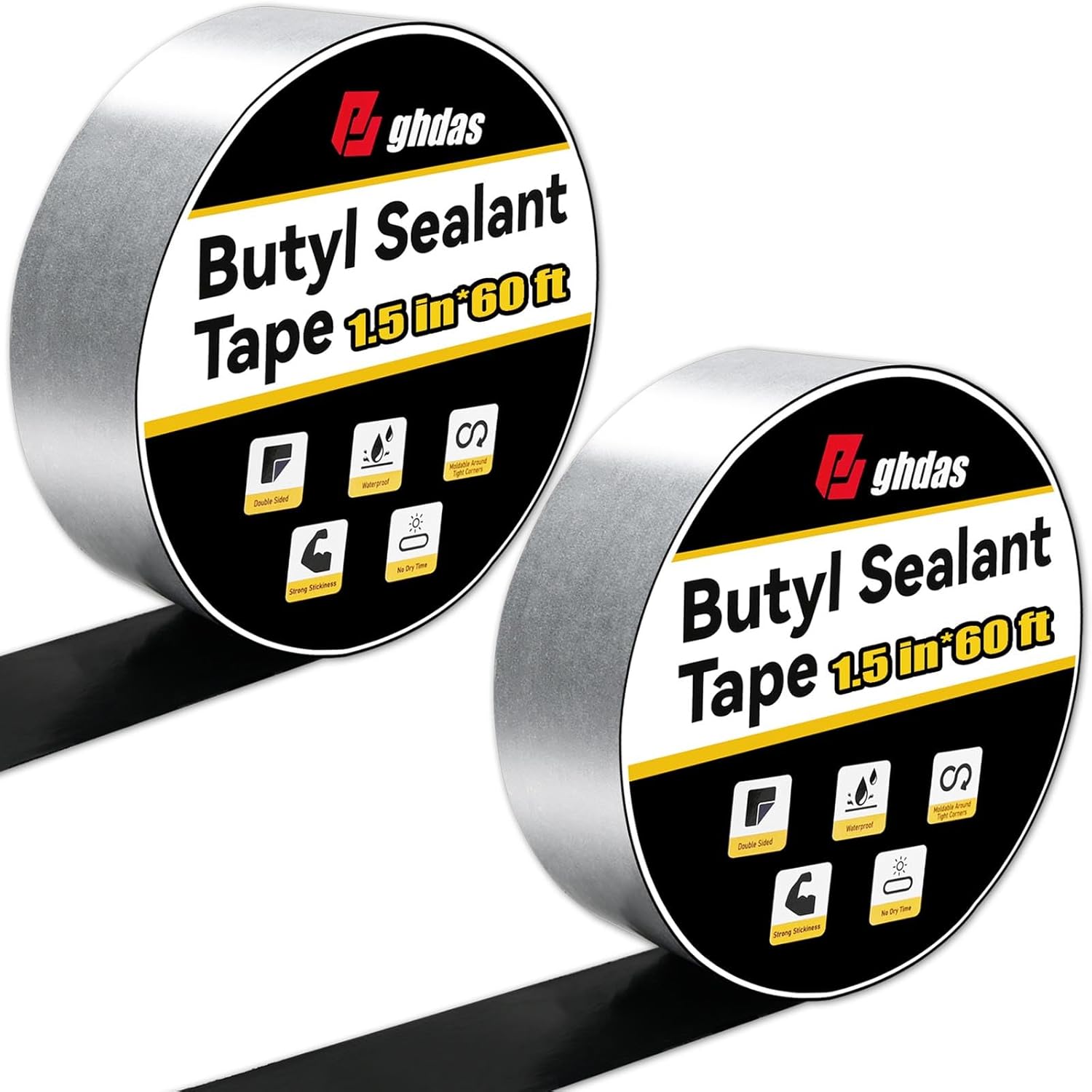Double Sided Butyl Sealant Tape 1 1/2in X 60ft for Versatile Use