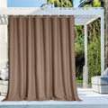 Outdoor Privacy Curtain for Patio Waterproof Blackout - Tan 120in x