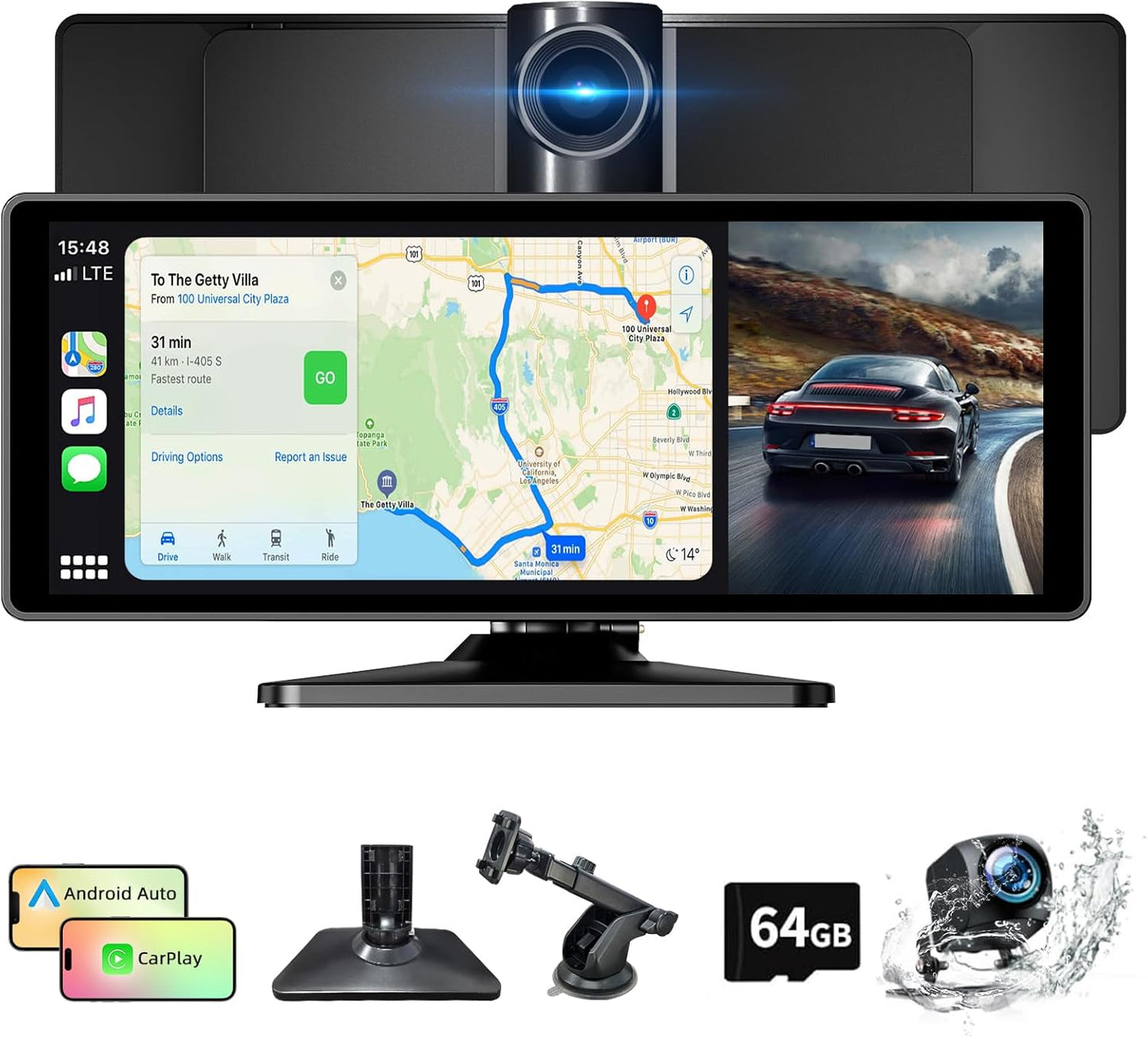 10.26 Inch Carplay Screen with Wireless Carplay & Android Auto