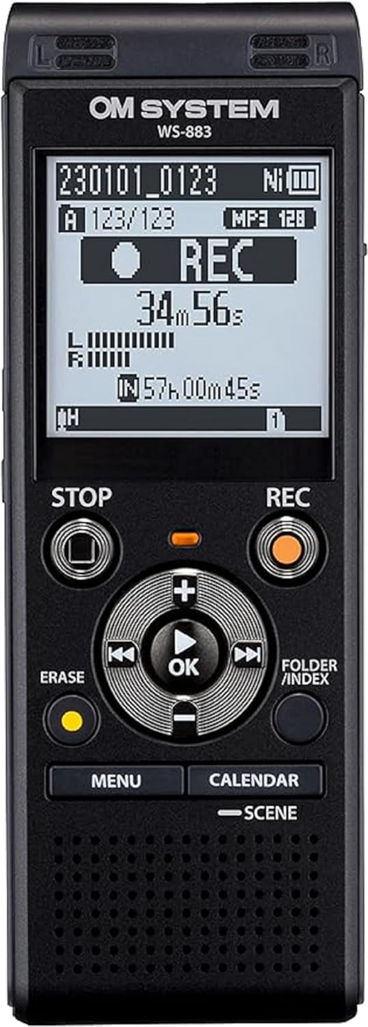 Olympus WS-883 Digital Voice Recorder with True Stereo Microphones