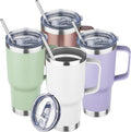20 oz Insulated Travel Tumbler with Handle - Leak Proof, Mix Color