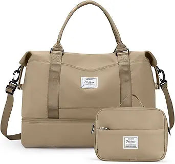 Travel Duffel Bag with Shoes Compartment for Women and Gym