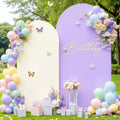 Beige and Purple Arch Cover 2 Set - Fitted Spandex Backdrop Covers