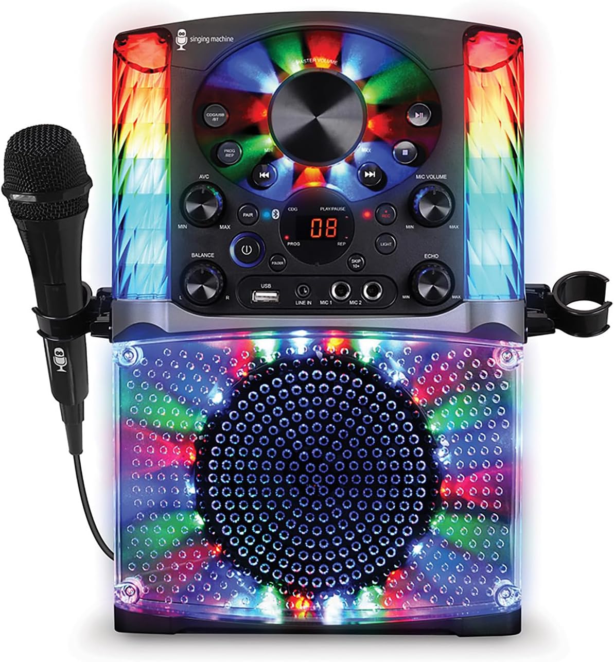 Singing Machine SML625BTBKD Portable Bluetooth Karaoke System