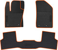Car Floor Mats for Jeep Renegade 2015-2025 - Custom Fit Black Orange