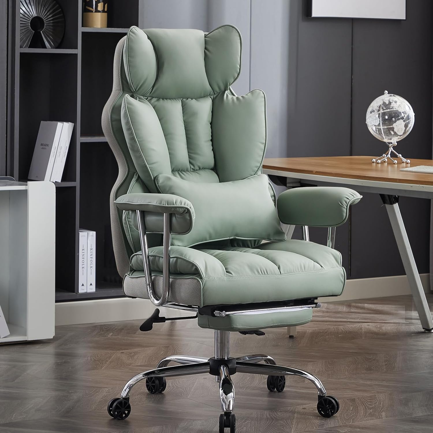 400LBS Big & Tall Office Chair w/ Leg Rest & Lumbar Support