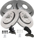 TRQ Front & Rear Brake Pad & Rotor Kit Ceramic Compatible with 2010-17
