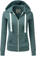 Lightweight Thin Zip-Up Hoodie Jacket for Women (Style 6V7X)