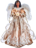 Kurt Adler 16-Inch White/Rose Gold Black Angel Tree Topper Review