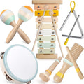 Baby Musical Instruments Wooden Percussion Set - Neutral Boho Toys