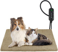 Heated Dog Bed Electric Pad 35in x 24in - Waterproof, Timer & Adjust
