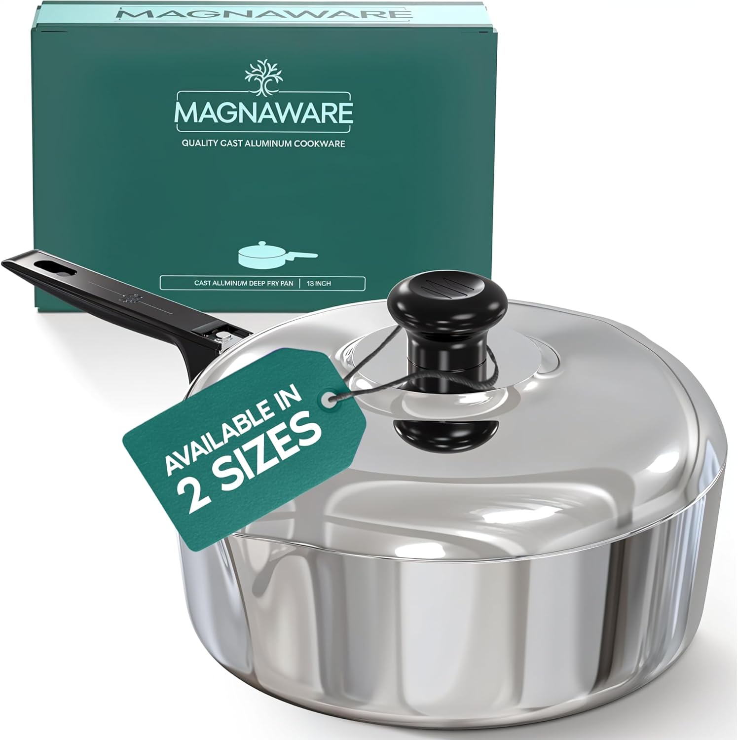 Cast Aluminum Saute Pan with Lid by MAGNAWARE - 12 in
