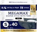 NorthShore MegaMax Small Overnight Adult Diapers for All-Night Comfort