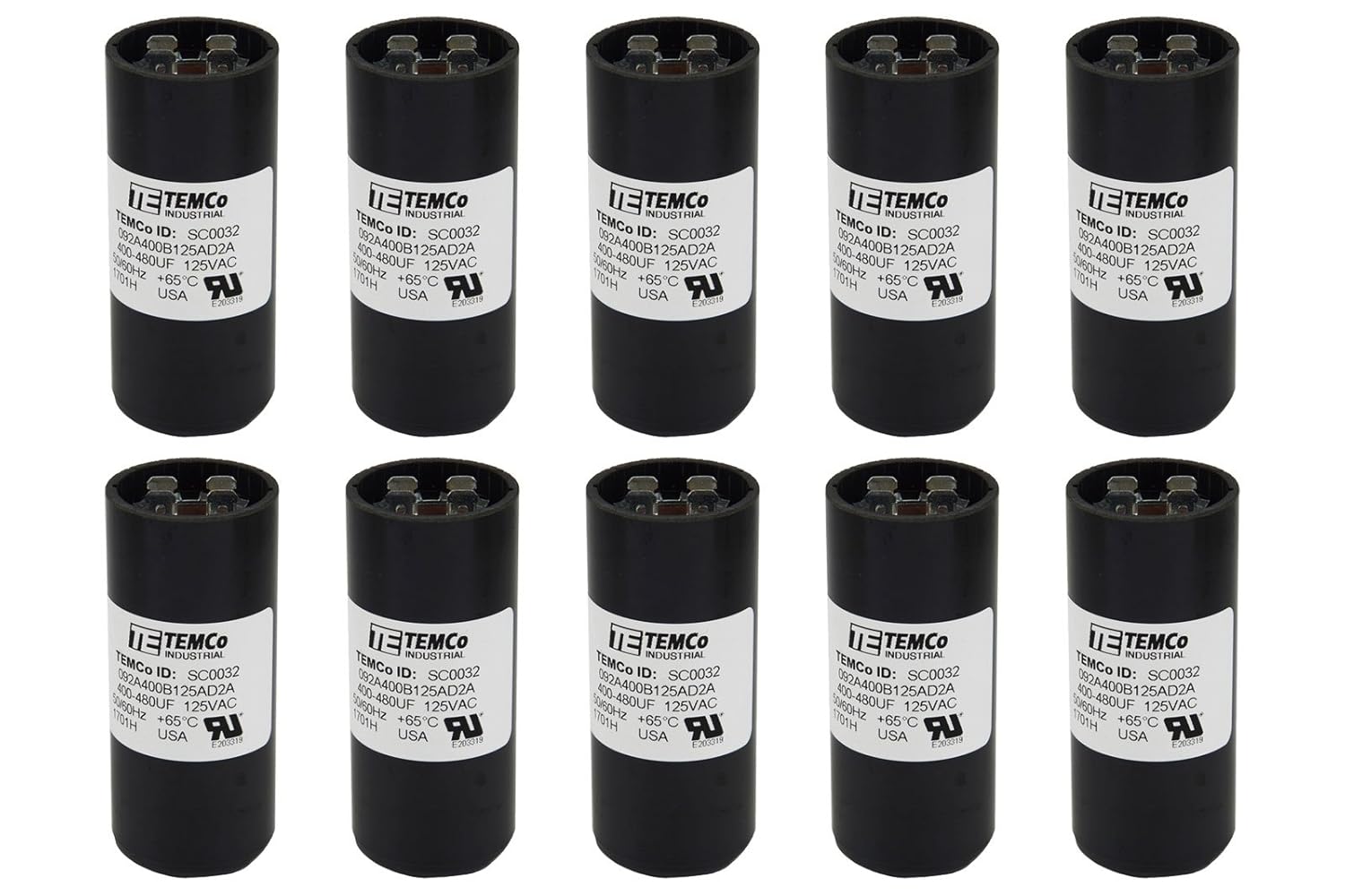 TEMCo 10 Pack 400-480 uF Start Capacitor for Motors