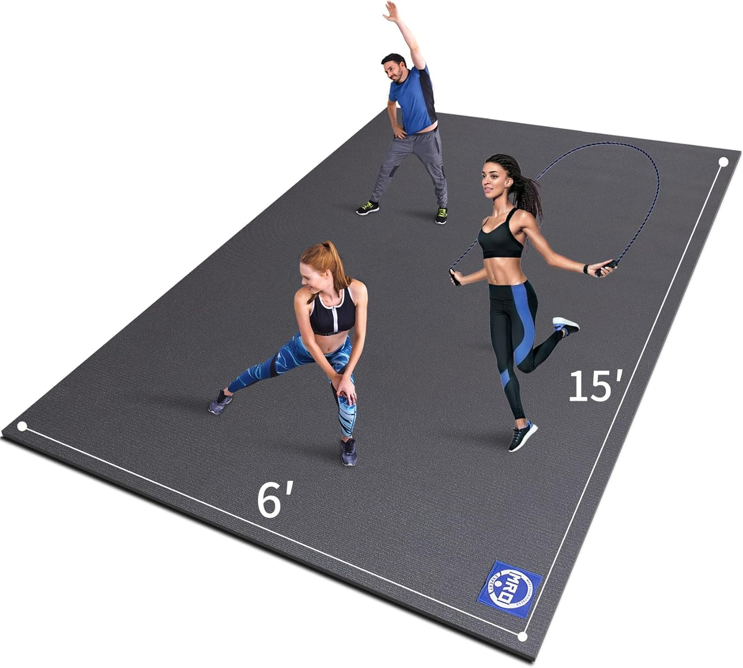 MRO Extra Large Exercise Mat for Home Gym - Non-Slip & Durable