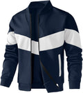 HYPESTFIT Mens Lightweight Bomber Jacket Color Block (Style 8XM9)