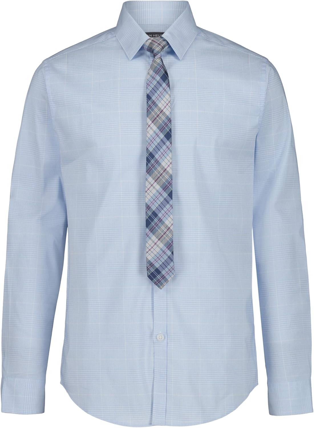 Van Heusen Boys Long Sleeve Dress Shirt and Tie Set for Kids
