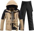 YEFFINE Men's Ski Suit: Insulated Waterproof Snowsuit Set
