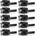 Matte Black Privacy Door Lever 10 Pack - Heavy Duty Interior Locks
