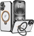 Compatible with iPhone 16 Case with 360 Spin Magnetic Ring Stand