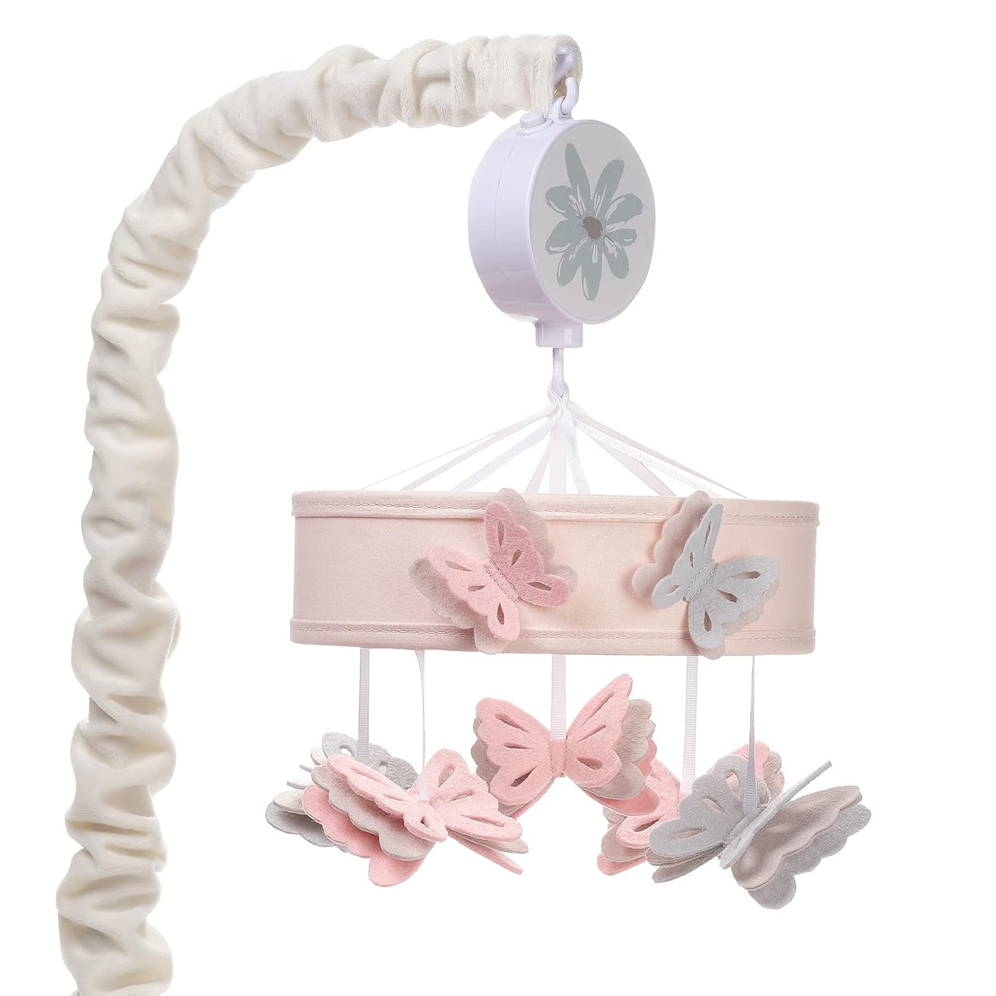 Lambs & Ivy Baby Blooms Pink Butterfly Musical Crib Mobile