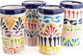 Talavera Shot Glasses Set of 4 Hand-Painted Tequila Glasses - Colorful
