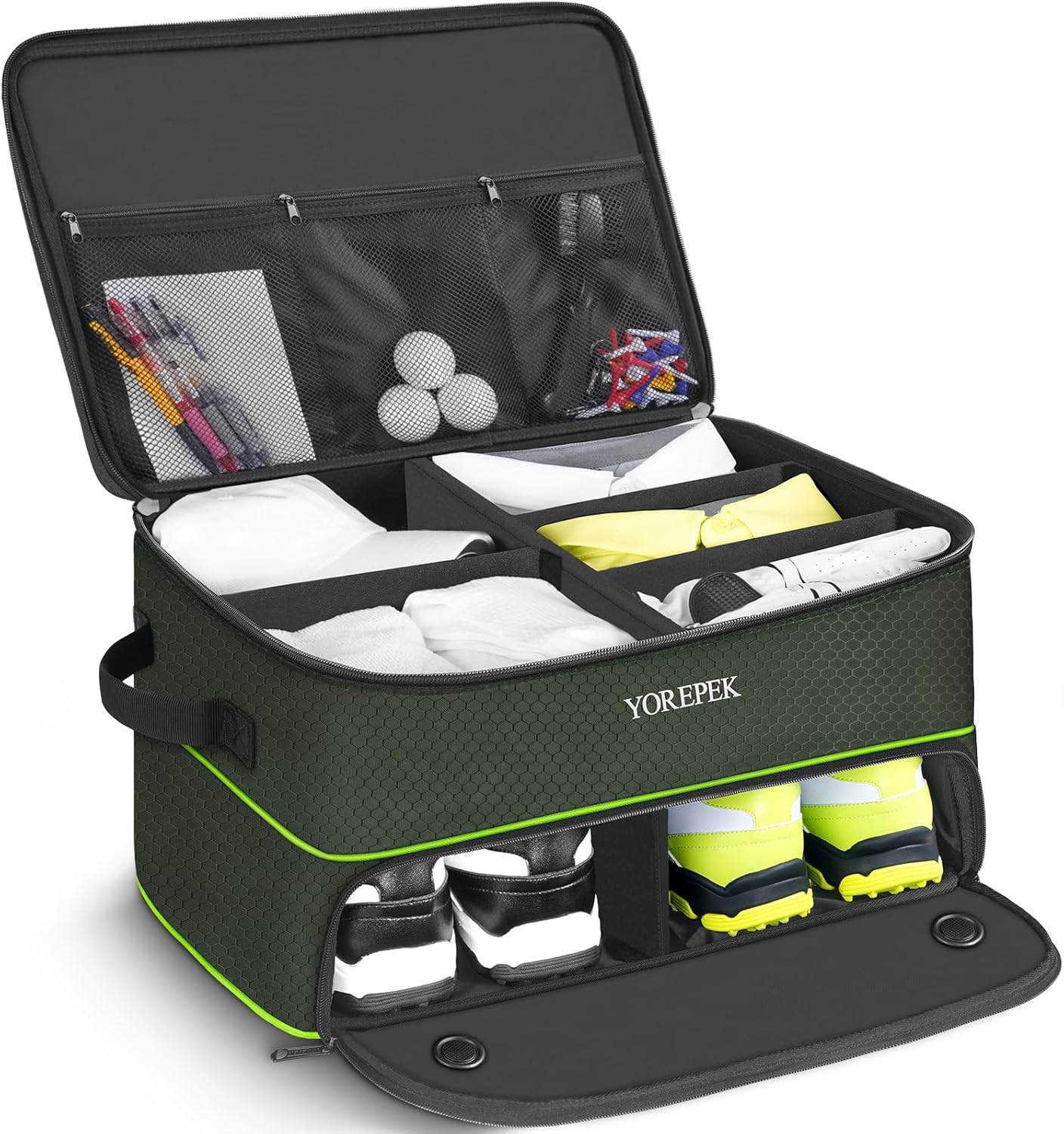 YOREPEK Golf Trunk Organizer with Ventilated Compartment for Shoes