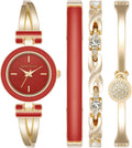 Anne Klein Women's Bangle Watch and Crystal Bracelet Set - Elegant