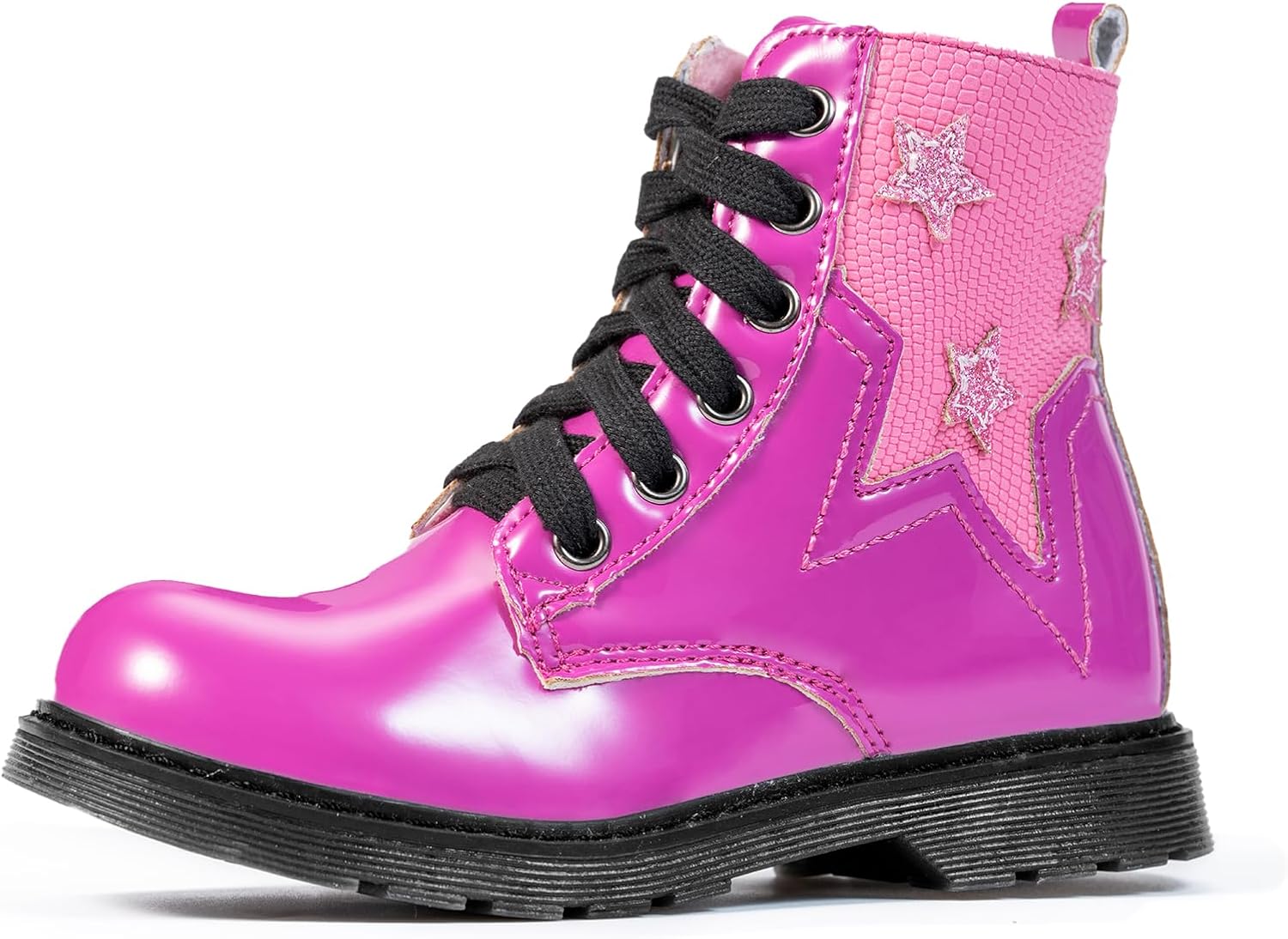 Lace Up Combat Boots: Lightweight Hiking Shoes for Kids by TZJS