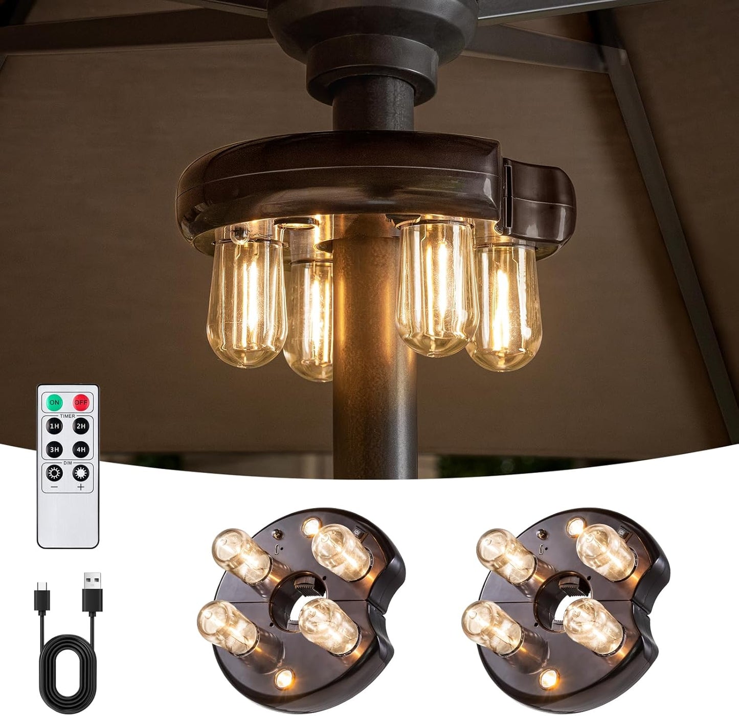 Patio Umbrella Light with Remote Control for Outdoor Spaces