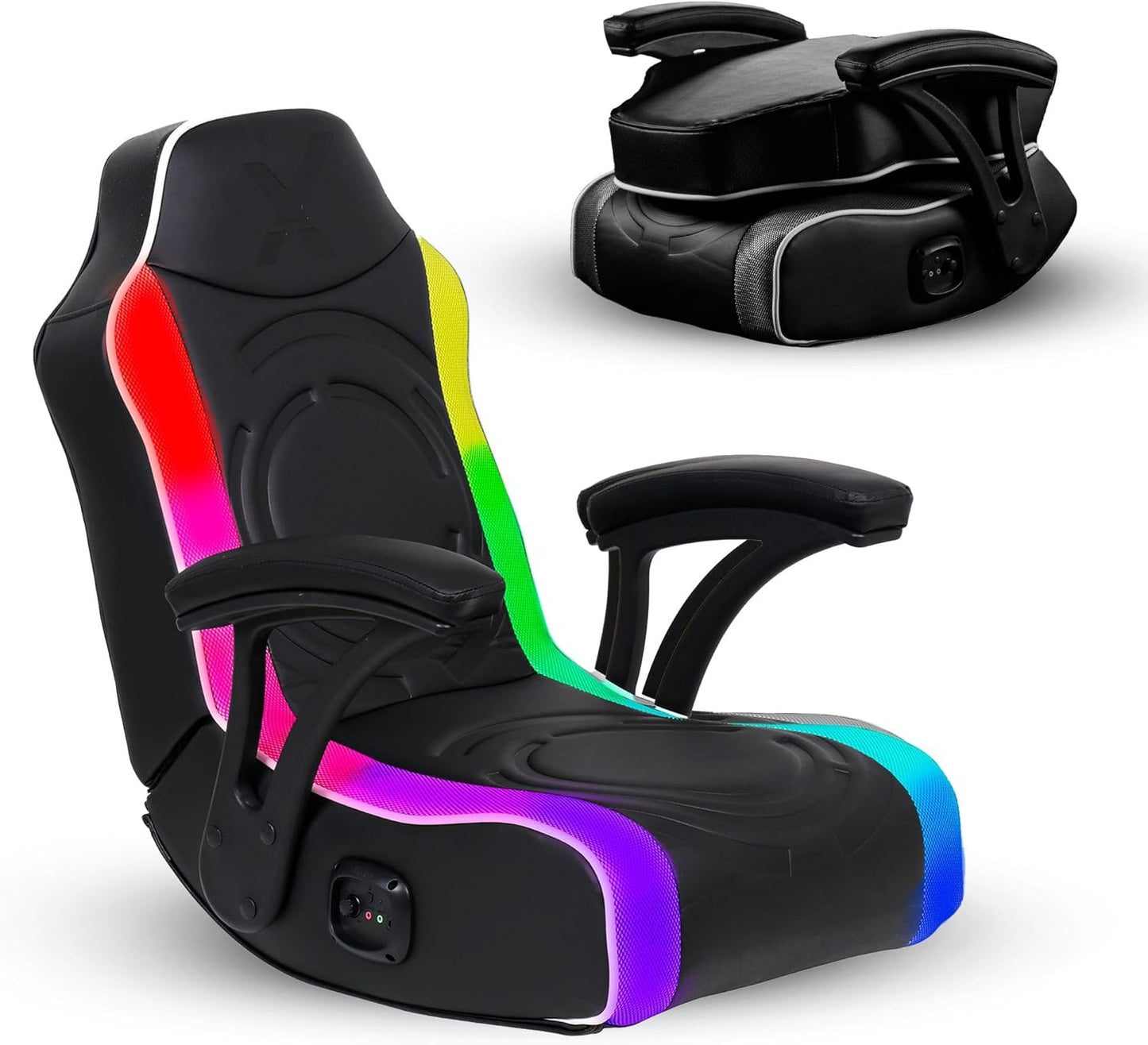 X Rocker Video Gaming Floor Rocker Chair with Built-in Audio