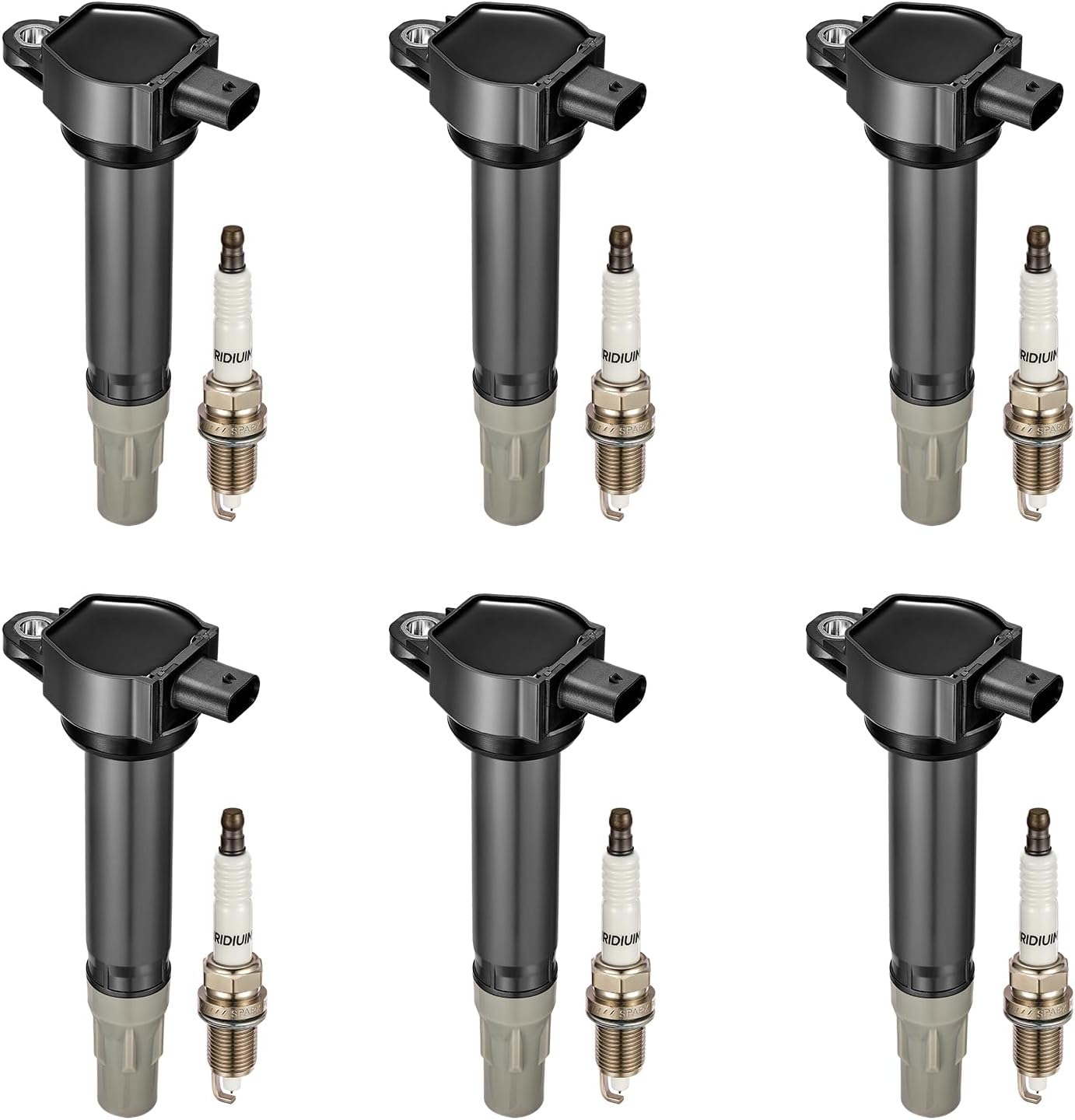 BDFHYK Ignition Coil Pack UF502 and Iridium Spark Plugs 7781