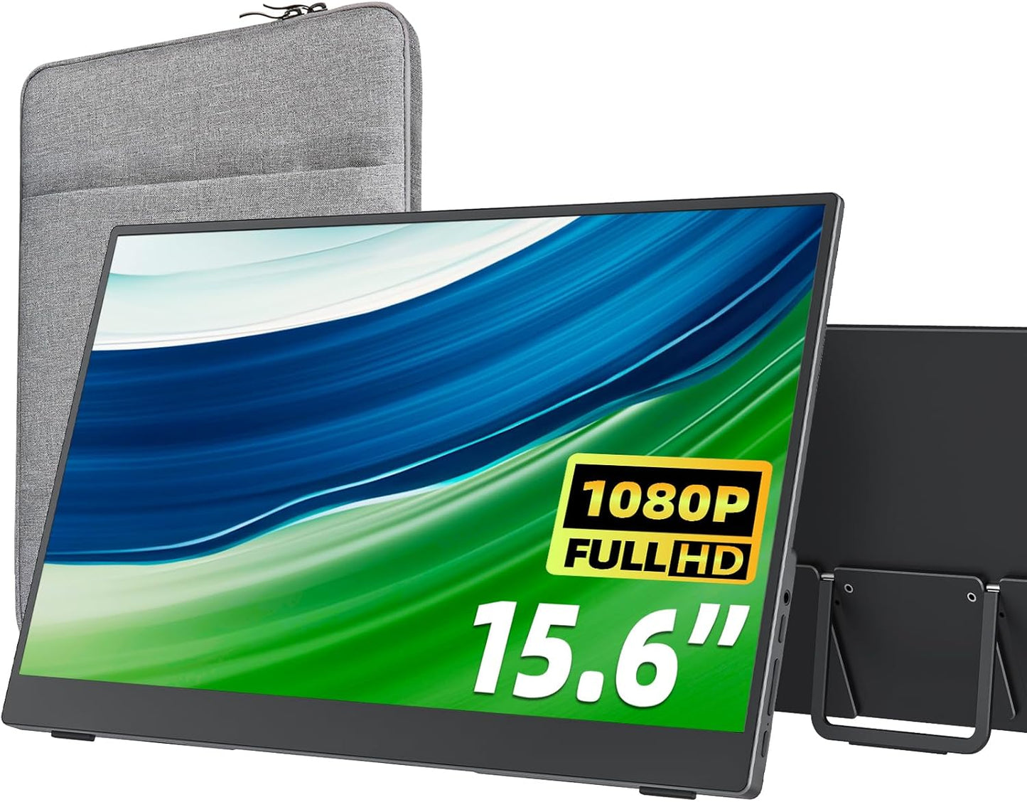 Portable 15.6 1080P Travel Monitor - Dual Screen
