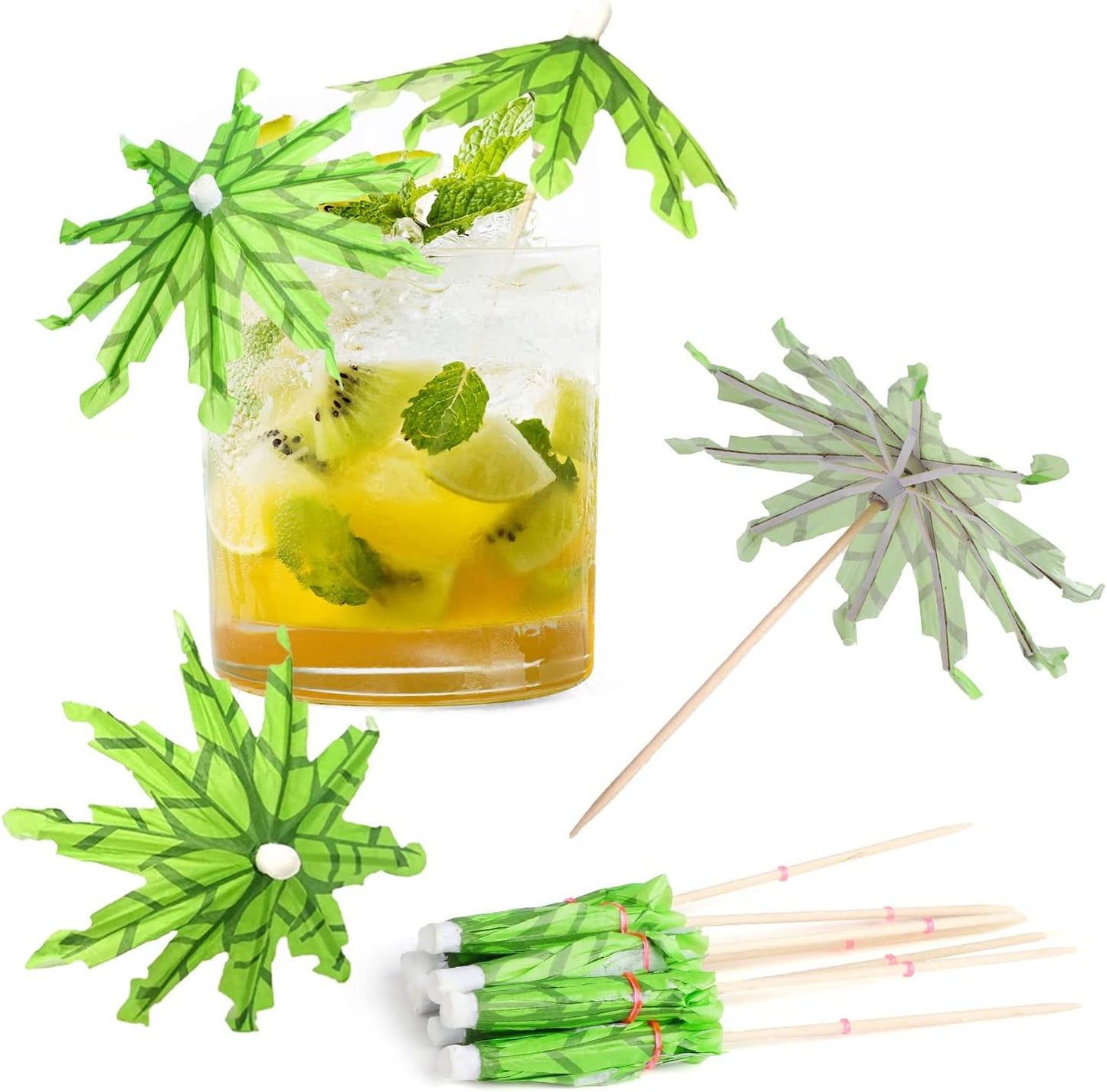 Handmade Tropical Umbrella Picks - 50PCS