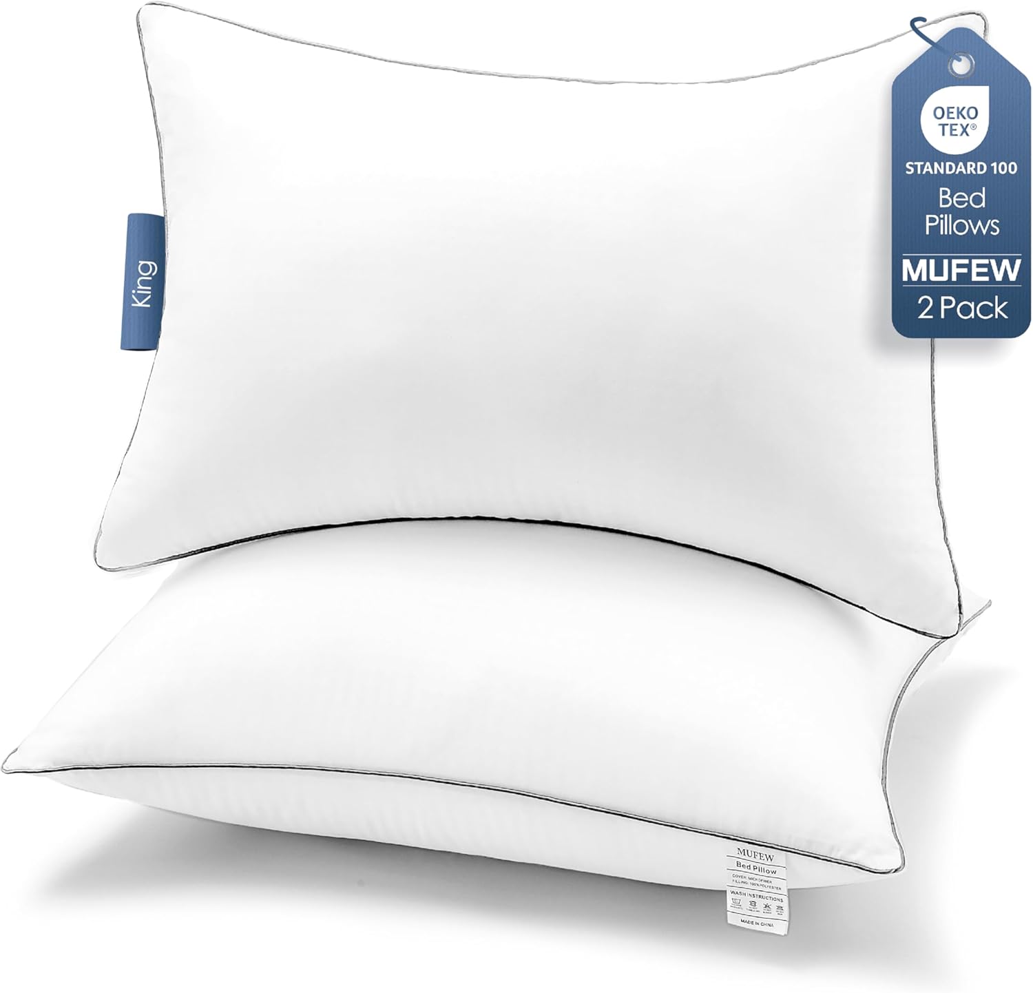 King Size Pillows Set of 2 for Ultimate Comfort and Support