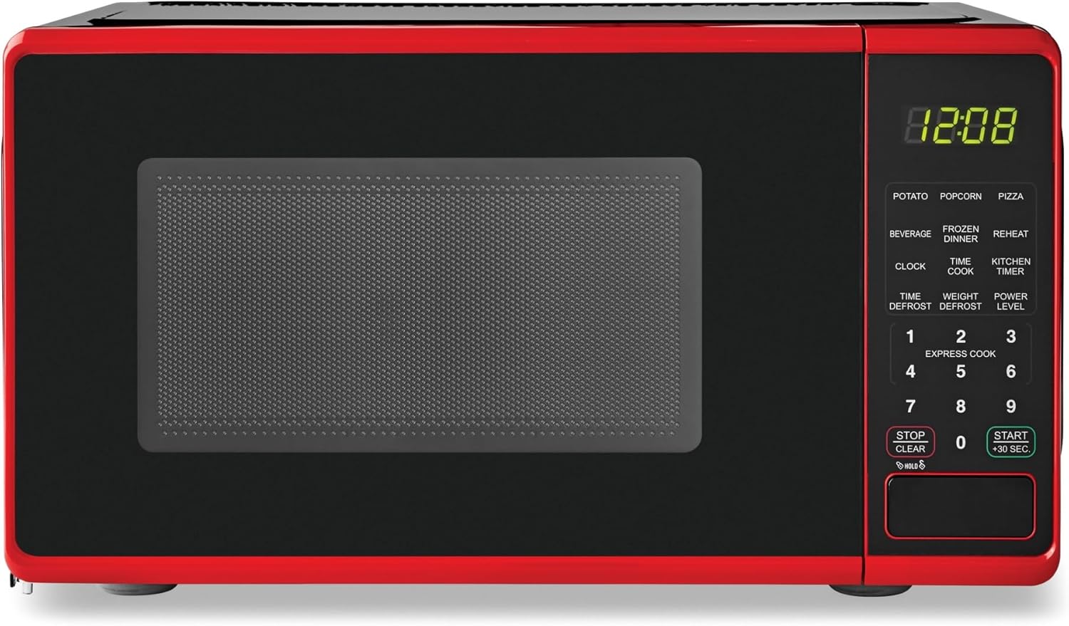 Fast & Efficient 700W Microwave Oven in Vibrant Red!