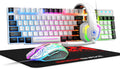 Wired Rainbow LED Backlit Keyboard and Mouse Gaming Set - 4 in 1