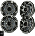 KICKER 6.5 in Charcoal Marine Speakers (Qty-4) - Durable Sound