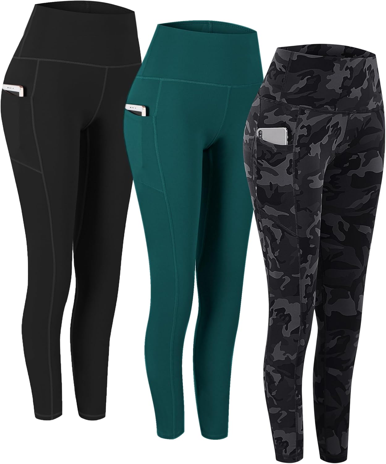 Fengbay High Waist Yoga Pants with Pockets for Women Fitness