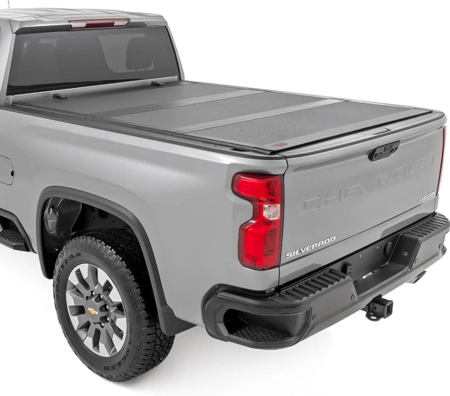 Rough Country Hard Flip-Up Truck Bed Tonneau Cover for Silverado