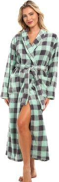 Alexander Del Rossa Plush Robe for Women, Long Fleece Winter Robe 2