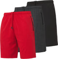 Ultra Performance 3-Pack Mens Athletic Shorts - Zipper Pockets