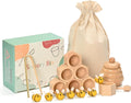 Sorting Stacking Wooden Toys for Toddlers - Montessori Bee Set