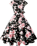 Women Vintage 1950s Swing Dress - Audrey Hepburn Style