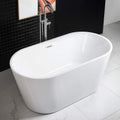 WOODBRIDGE 59ft Acrylic Freestanding Bathtub - Comfortable Soaking Tub