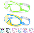 Kids Swim Goggles with Nose Cover for Ages 3-5 - Clear Wide View