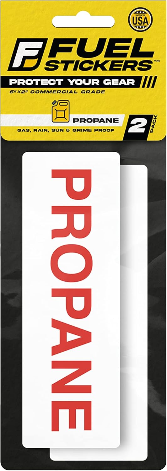 Propane Stickers for Storage Tanks - Weatherproof Labels Made in USA