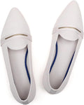 Women's Pointy Toe Slip On Loafers - Knit Suede Comfort Flats