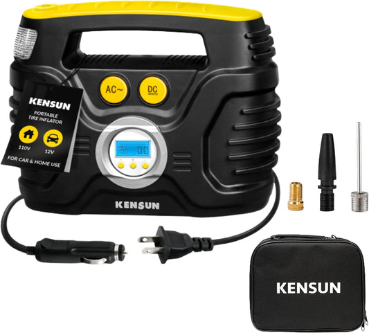 Kensun Dual Power Tire Inflator: Swift Performance!